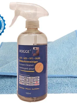 ROGGE 500 ml sredstvo za čišćenje ekrana + novo mikrovlakno 40×40 cm