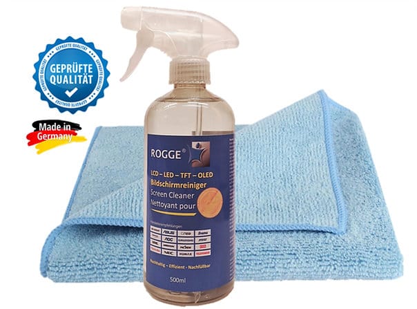 Rogge 500 ml screen cleaner + new microfiber 40×40 cm ROGGE 500 ml sredstvo za čišćenje ekrana + novo mikrovlakno 40×40 cm